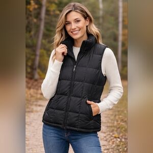 Eddie Bauer Black Goose Down Puffer Vest – Women’s M